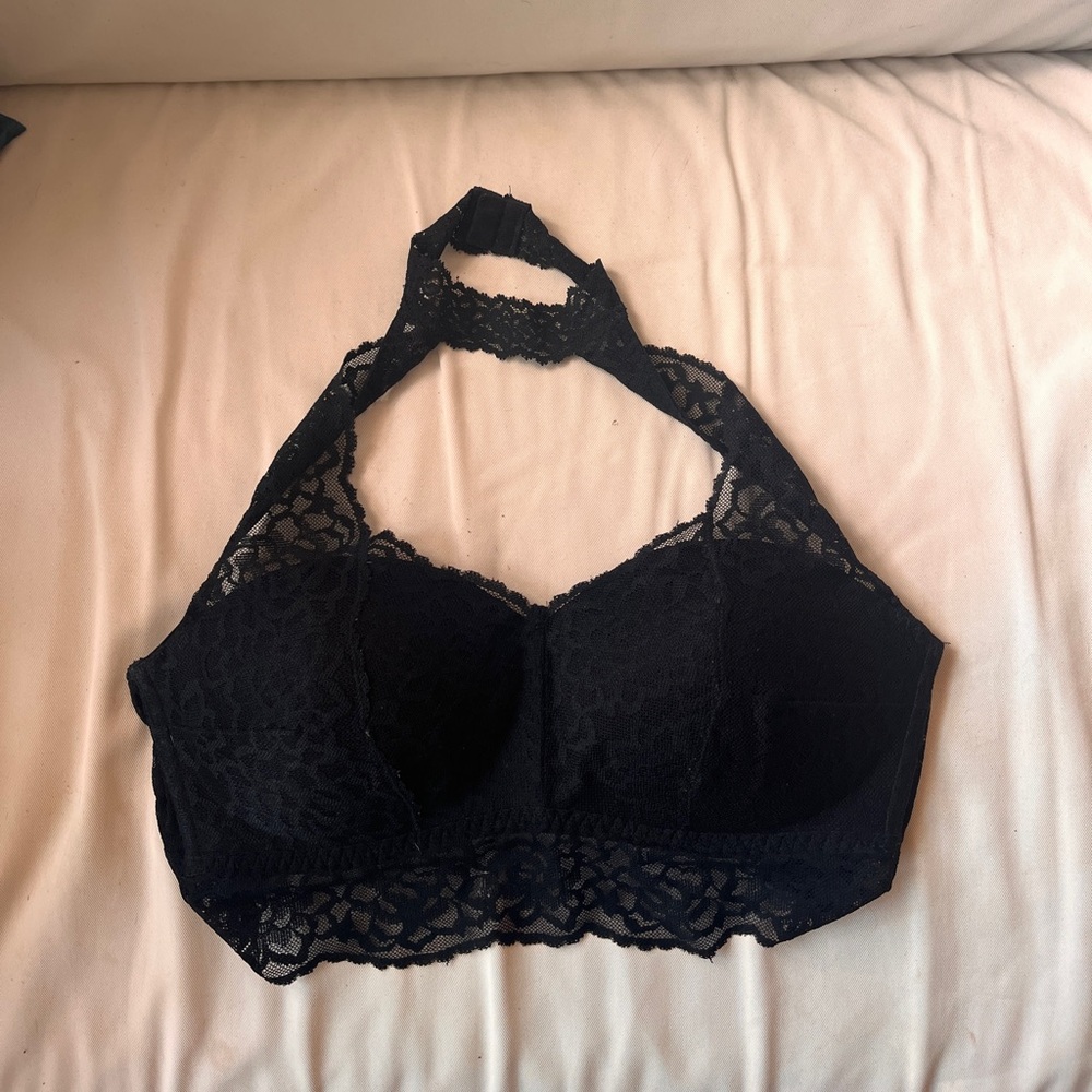 Victoria secret Black Lace Halter Bralette push up